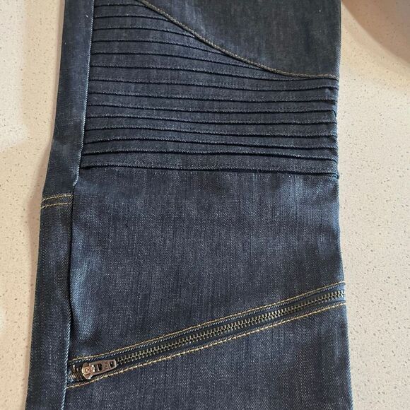 NWT Skylton Blue Moto Denim Jeans Size 34x33 RETAIL $199.99 - Picture 7 of 10